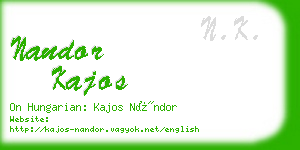 nandor kajos business card